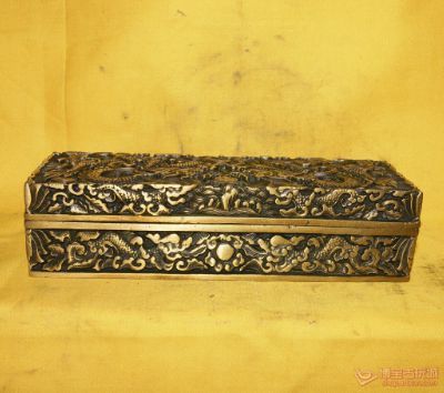 古玩收藏品 銅器銅盒子銅龍盒純銅雙龍寶盒二龍戲珠盒銅首飾盒仿古工藝品-博寶客-藝術(shù)品銷(xiāo)售專(zhuān)區(qū)