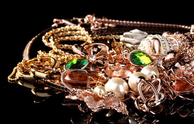 各種黃金首飾特寫