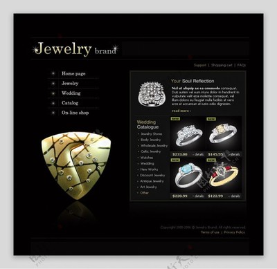 首飾品網頁設計圖片