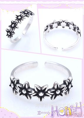 【桐哲銀飾S925純銀飾品手飾泰銀復古開口女式戒指廠家直銷批發R609003】海豐縣梅隴桐哲首飾廠 - 產品庫