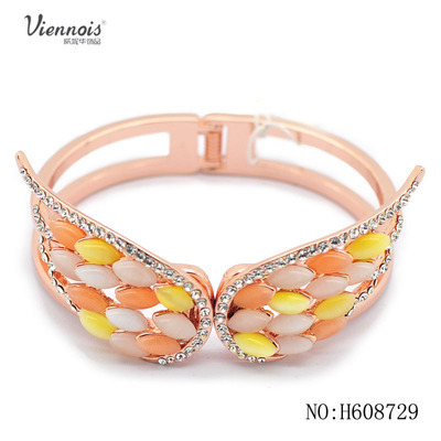 【時尚首飾 天使之翼手鐲 彩色貓眼石手品 威妮華廠家定制批發飾品】價格,廠家,圖片,手鏈,廣州市威妮華時尚首飾-