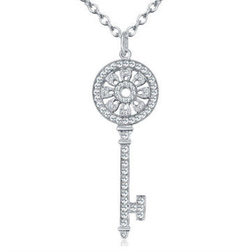 戈藍美S925純銀鑰匙項鏈吊墜——優雅鎖骨鏈的精致魅力