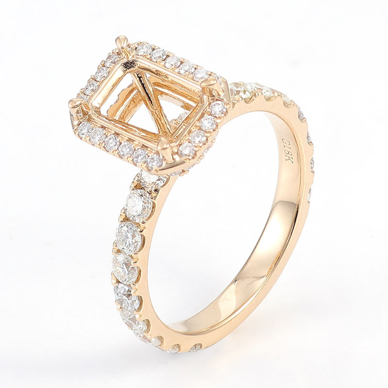 18K金戒托莫桑戒指 優質工廠批發，打造永恒金婚戒